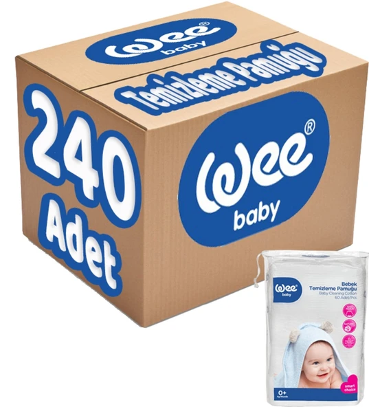 Wee Baby Bebek Temizleme Pamuğu 240 Adet (4PK*60) - 1