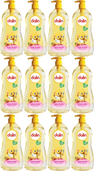 Dalin Bebek Şampuanı 400ML Kolay Tarama Badem Özlü Pompalı (12 Li Set) - 2