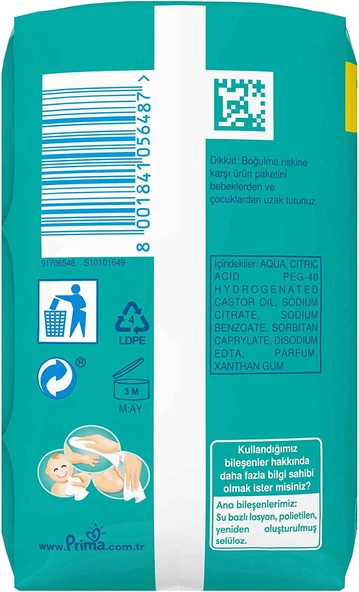 Prima Islak Havlu Mendil Temiz ve Ferah (Bitki Bazlı) 27 Li Set (9PK*3) 1404 Yaprak - 9