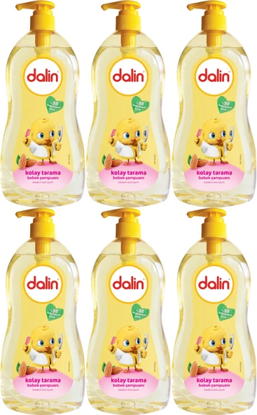 Dalin Bebek Şampuanı 400ML Kolay Tarama Badem Özlü Pompalı (6 Lı Set)