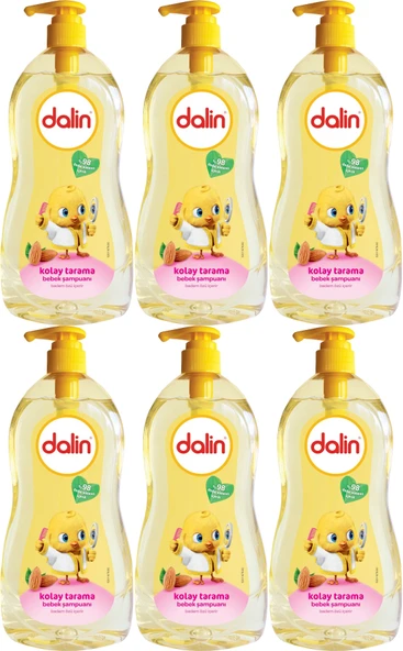 Dalin Bebek Şampuanı 400ML Kolay Tarama Badem Özlü Pompalı (6 Lı Set) - 2