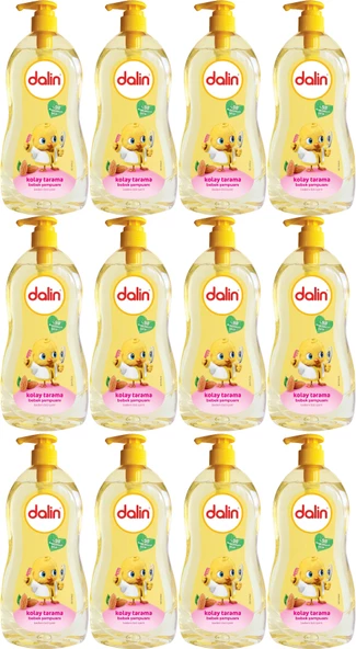 Dalin Bebek Şampuanı 400ML Kolay Tarama Badem Özlü Pompalı (12 Li Set)