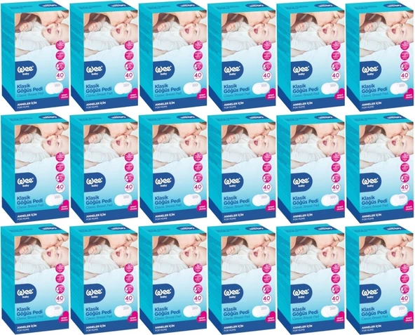 Wee Baby Klasik Göğüs Pedi (40 Lı) 720 Adet (18Pk*40)