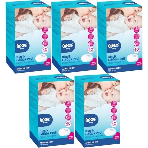Wee Baby Klasik Göğüs Pedi (40 Lı) 200 Adet (5Pk*40) - Resim 1