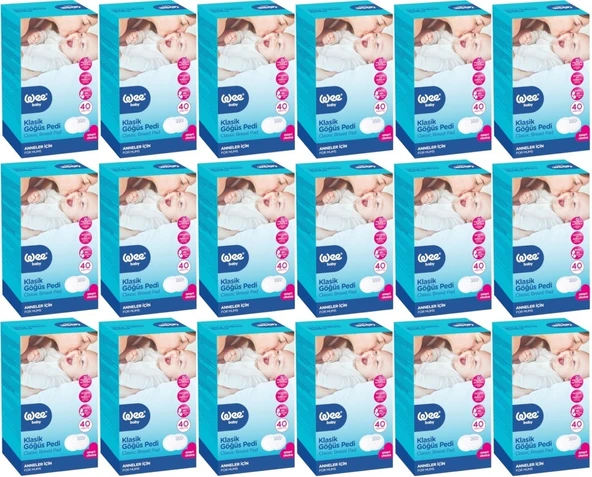 Wee Baby Klasik Göğüs Pedi (40 Lı) 720 Adet (18Pk*40) - 2