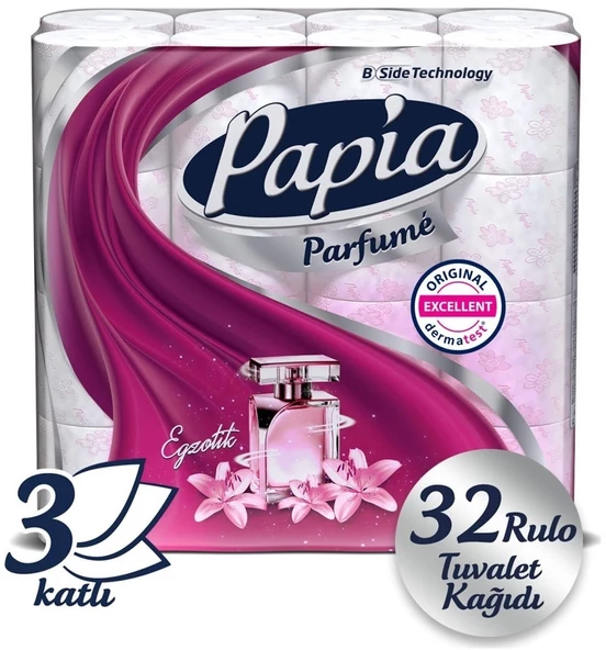 Papia Tuvalet Kağıdı (3 Katlı) 32 Li Pk Egzotik Parfümlü