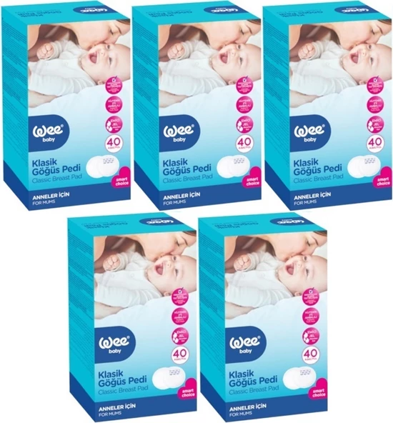 Wee Baby Klasik Göğüs Pedi (40 Lı) 200 Adet (5Pk*40)