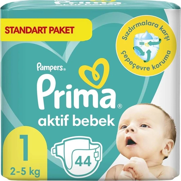 Prima Bebek Bezi Beden:1 (2-5Kg) Yeni Doğan 44 Adet Ekonomik Pk ürün görseli