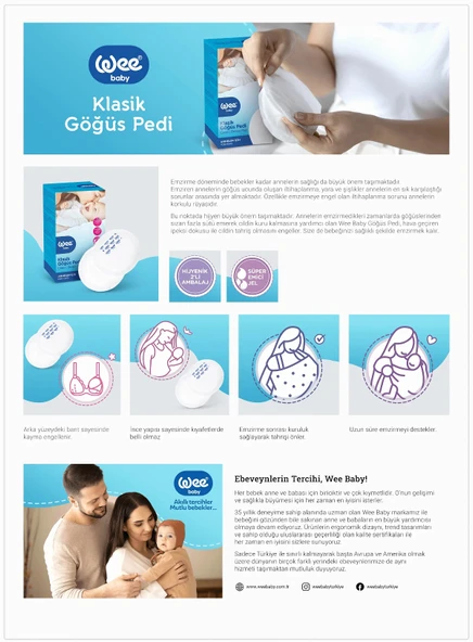 Wee Baby Klasik Göğüs Pedi (40 Lı) 360 Adet (9Pk*40) - 9
