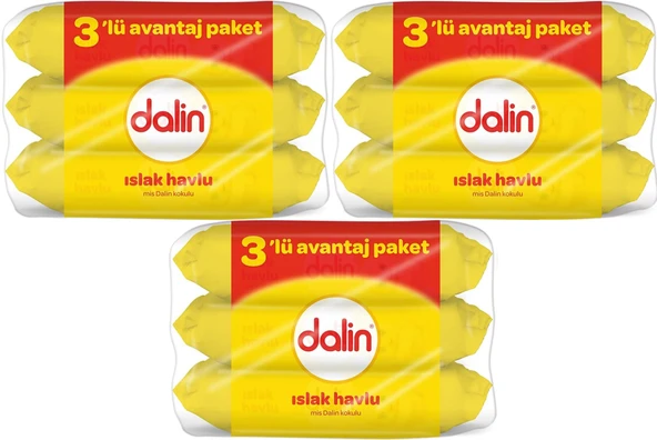 Dalin Islak Havlu Mendil Klasik 56 Yaprak 9 Lu Set (504 Yaprak)