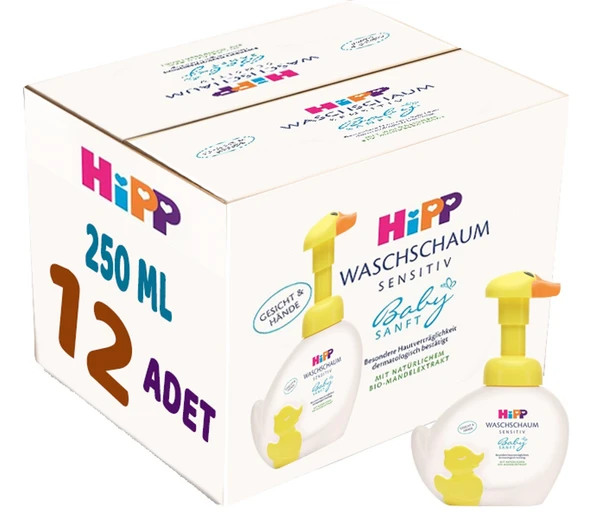 Hipp Babysanft Bebek/Çoçuk El Yıkama Köpüğü 250ML Pompalı (12 Li Set)