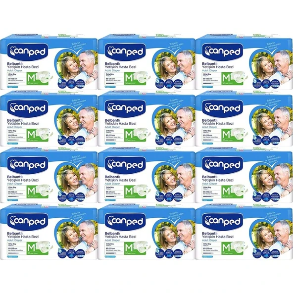 Canped Hasta Bezi Yetişkin Bel Bantlı Polietilen M - Orta - Medium 360 Adet ürün görseli