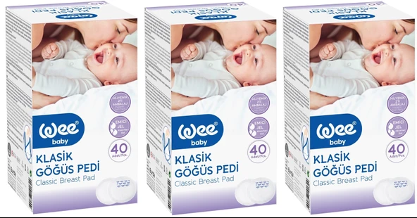 Wee Baby Klasik Göğüs Pedi (40 Lı) 120 Adet (3Pk*40) - 1
