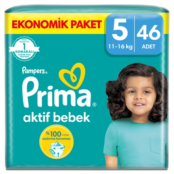 Prima Bebek Bezi Beden:5 (11-16Kg) Junior 368 Adet Ultra Ekonomik Fırsat Pk - Resim 2