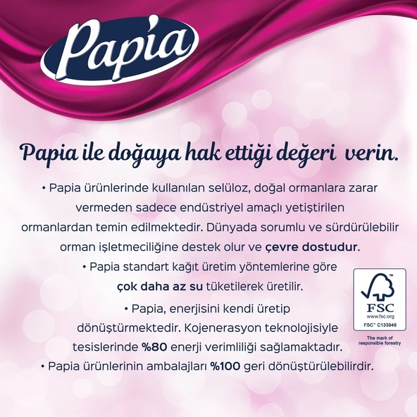 Papia Tuvalet Kağıdı (3 Katlı) 128 Li Pk (4Pk*32) - 6