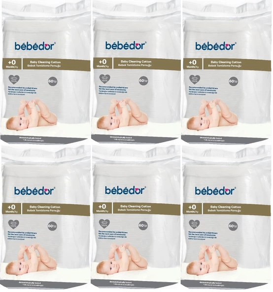 Bebedor Bebek Temizleme Pamuğu 360 Adet (6Pk*60)