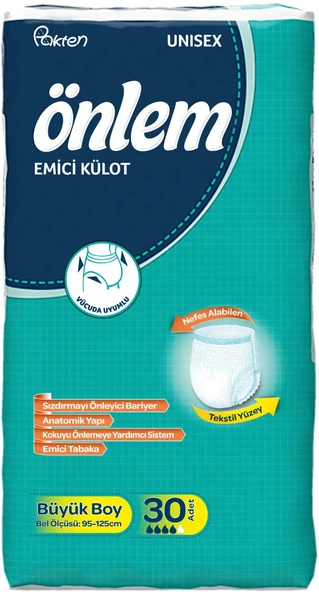 Önlem Emici Külot Yetişkin Hasta Bezi L - Large - Büyük (30 Adet)