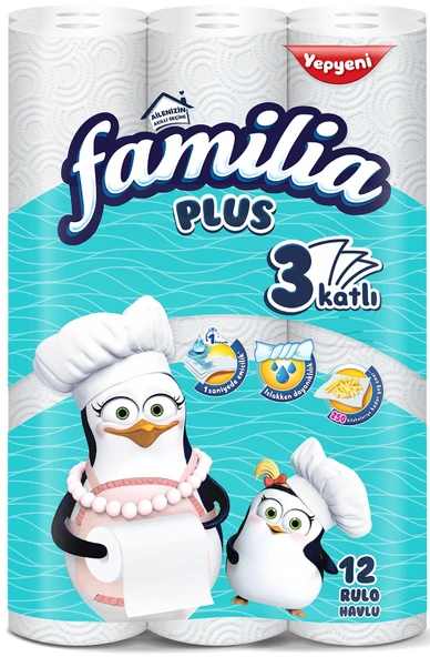 Familia Kağıt Havlu Plus 12 Li Pk (3 Katlı)