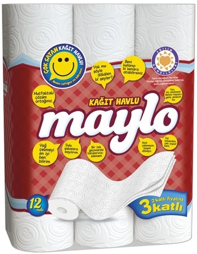 Maylo Süper Kağıt Havlu 3 Katlı 24 Lü Set (2PK*12) - 2
