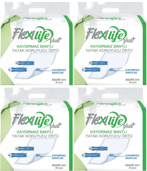 Flexi Life Hasta Alt Açma Yatak Koruyucu Örtü 60*90CM 120 Adet Kaydırmaz