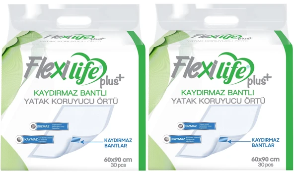 Flexi Life Hasta Alt Açma Yatak Koruyucu Örtü 60*90CM 60 Adet Kaydırmaz