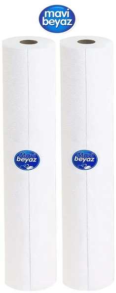 Mavi Beyaz Hasta Muayene Masa Örtüsü 50*25Cm 50 Metre (2 Li Set)