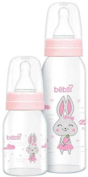 Bebsi Cam Biberon Seti Pembe (250ML+125ML)