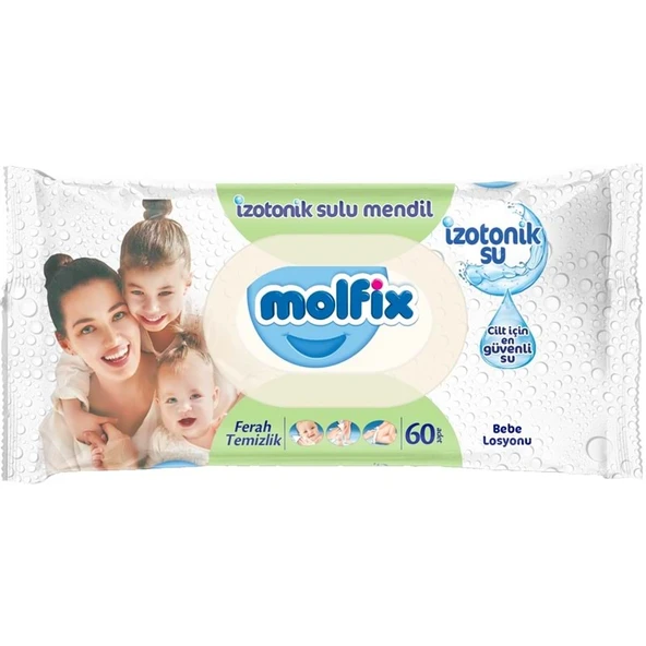 Molfix Islak Havlu Mendil İzotonik Ferah Temizlik 60 Yaprak Plastik Kapaklı - 1
