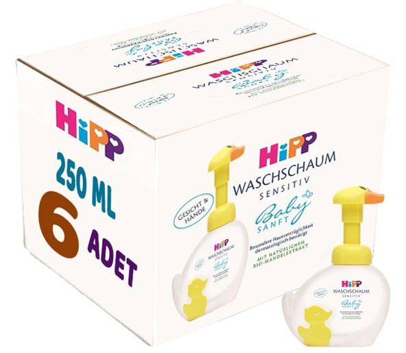 Hipp Babysanft Bebek/Çoçuk El Yıkama Köpüğü 250ML Pompalı (6 Lı Set)
