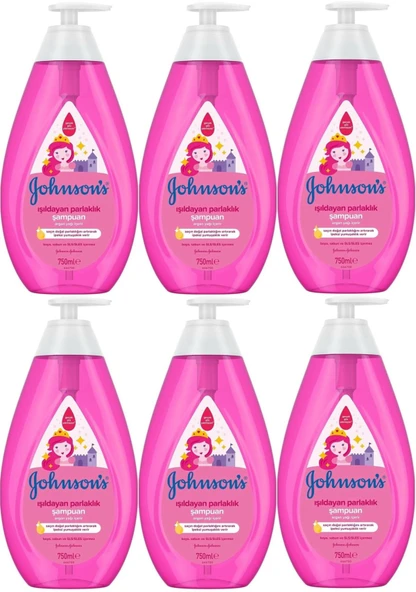 Johnsons Baby Bebek Şampuanı 750ML Işıldayan Parlaklık (6 Lı Set) ürün görseli