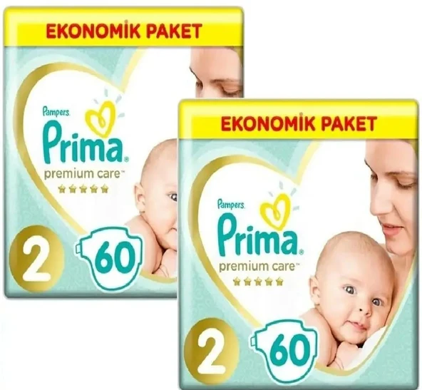 Prima Premium Care Bebek Bezi Beden:2 (4-8) Mini 120 Adet Ekonomik Pk