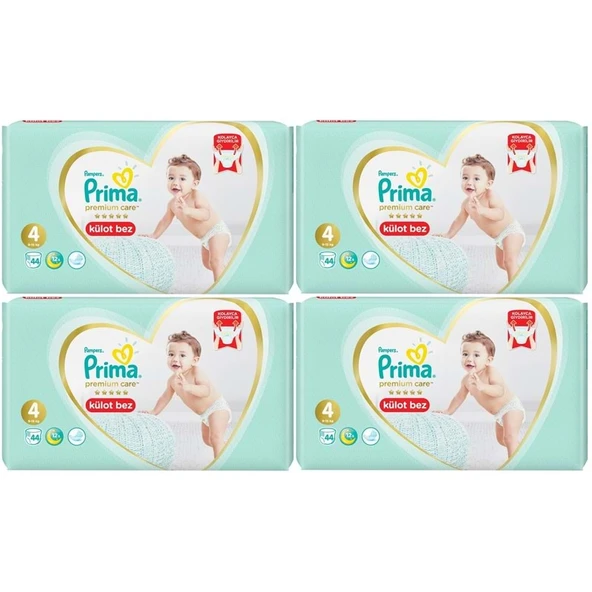 Prima Premium Care Külot Bebek Bezi Beden:4 (9-15Kg) 176 Adet Süper Ekonomik Fırsat Pk ürün görseli