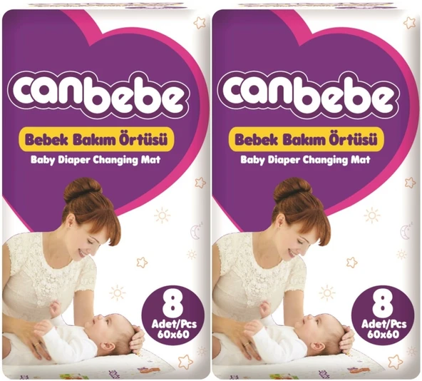 Canbebe Bebek Bakım Örtüsü Alt Açma 16 Adet (2Pk*8)
