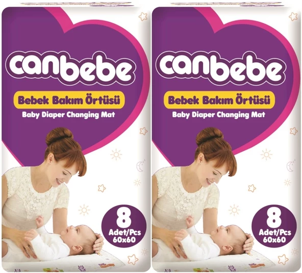 Canbebe Bebek Bakım Örtüsü Alt Açma 16 Adet (2Pk*8)