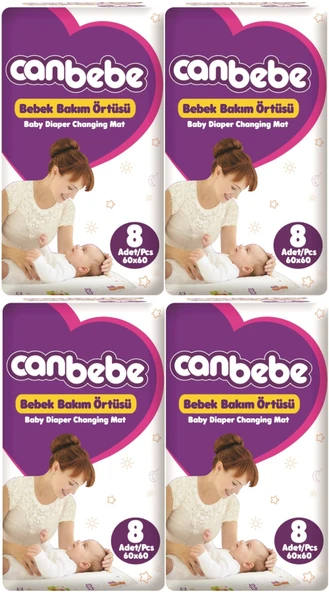 Canbebe Bebek Bakım Örtüsü Alt Açma 32 Adet (4Pk*8)