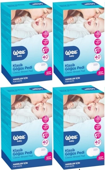 Wee Baby Klasik Göğüs Pedi (40 Lı) 160 Adet (4Pk*40)