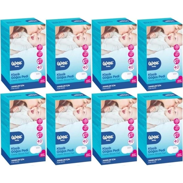 Wee Baby Klasik Göğüs Pedi (40 Lı) 320 Adet (8Pk*40) ürün görseli 1