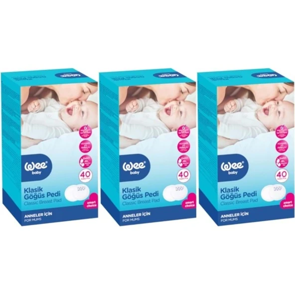 Wee Baby Klasik Göğüs Pedi (40 Lı) 120 Adet (3Pk*40) ürün görseli