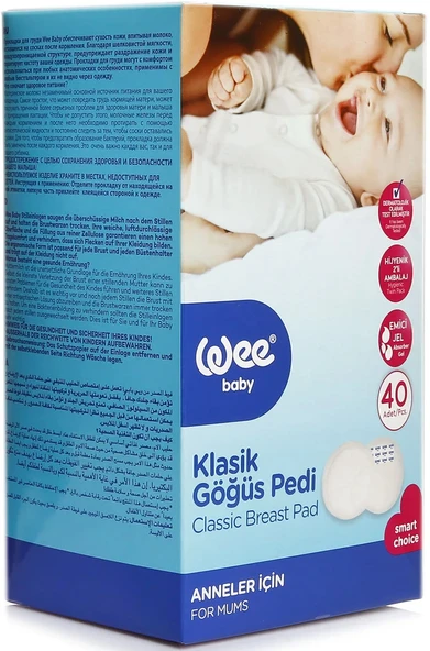 Wee Baby Klasik Göğüs Pedi (40 Lı) 120 Adet (3Pk*40) - 2