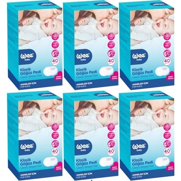 Wee Baby Klasik Göğüs Pedi (40 Lı) 240 Adet (6Pk*40) ürün görseli