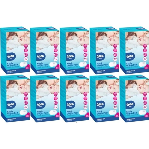 Wee Baby Klasik Göğüs Pedi (40 Lı) 400 Adet (10Pk*40) ürün görseli 1