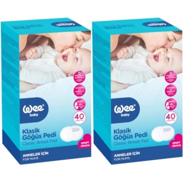 Wee Baby Klasik Göğüs Pedi (40 Lı) 80 Adet (2Pk*40) ürün görseli