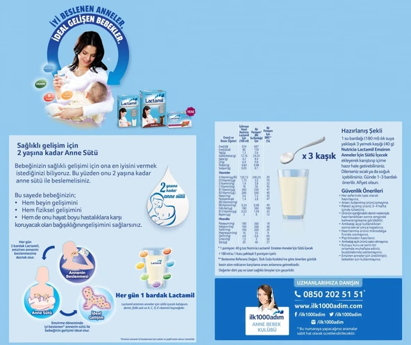 Nutrıcıa Lactamil 200GR (Emziren Anneler İçin Sütlü İçeçek) (2 Li Set) - 6