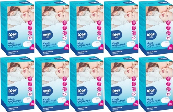 Wee Baby Klasik Göğüs Pedi (40 Lı) 400 Adet (10Pk*40) - 1