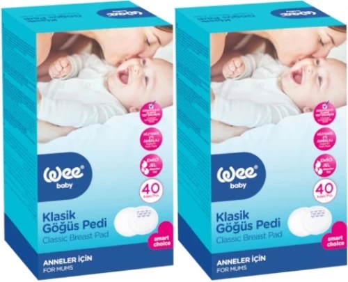 Wee Baby Klasik Göğüs Pedi (40 Lı) 80 Adet (2Pk*40)