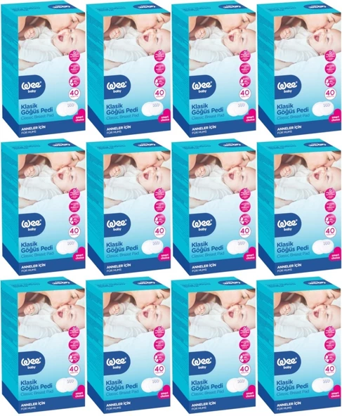 Wee Baby Klasik Göğüs Pedi (40 Lı) 480 Adet (12Pk*40)