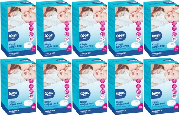 Wee Baby Klasik Göğüs Pedi (40 Lı) 400 Adet (10Pk*40)