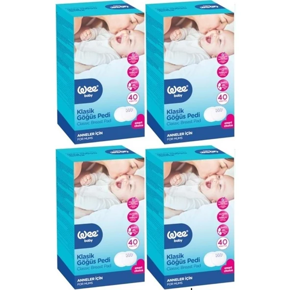 Wee Baby Klasik Göğüs Pedi (40 Lı) 160 Adet (4Pk*40) ürün görseli