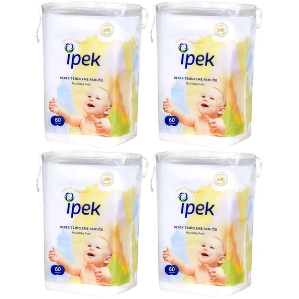 İpek Bebek Temizleme Pamuğu 240 Adet (4Pk*60) ürün görseli 1