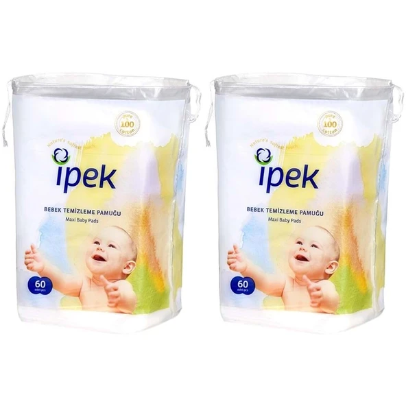 İpek Bebek Temizleme Pamuğu 120 Adet (2Pk*60) ürün görseli 1